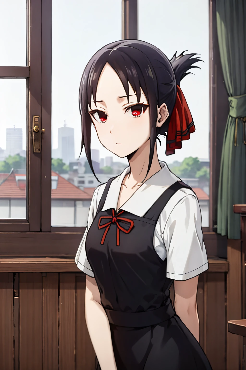 kaguyashinomiya, kaguya shinomiya, folded ponytail, forehead, hair ...