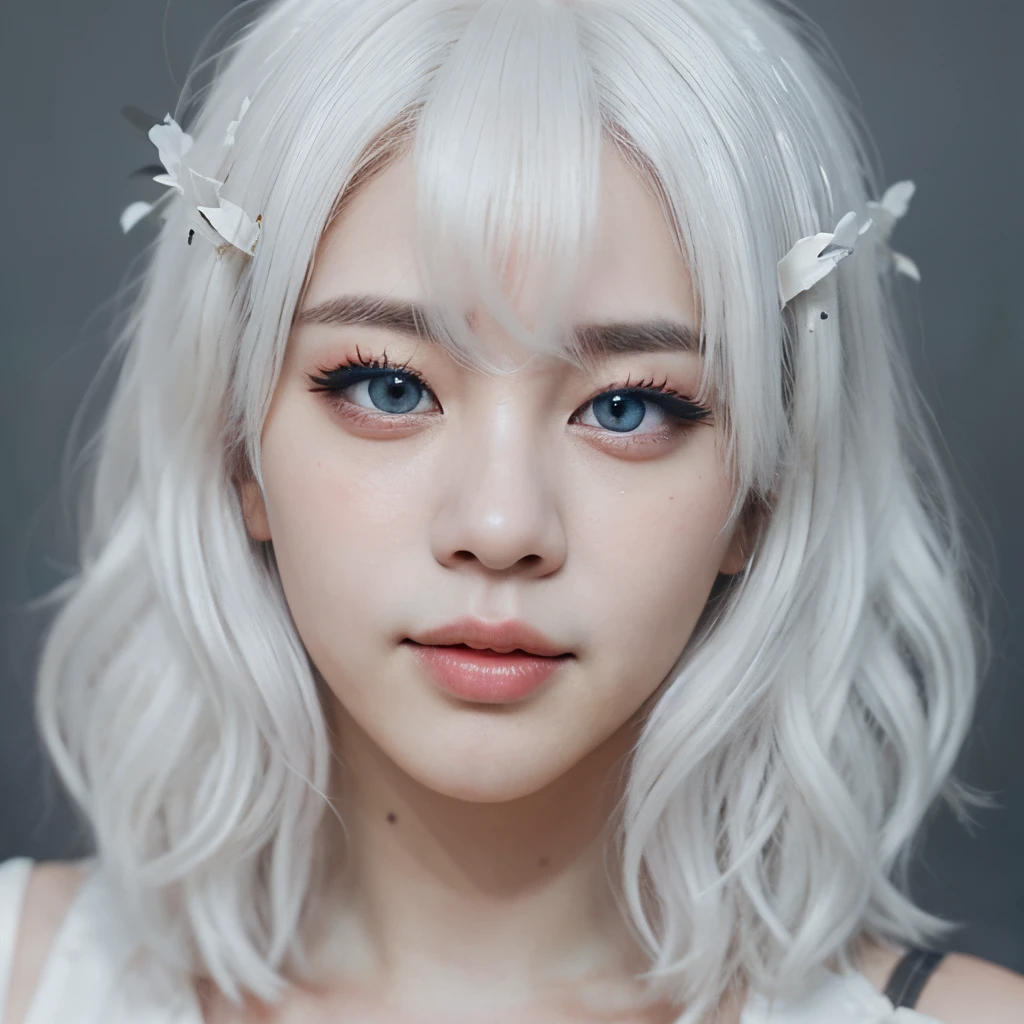 Jimin, fairy, white hair, beautiful eyes, hyperrealistic