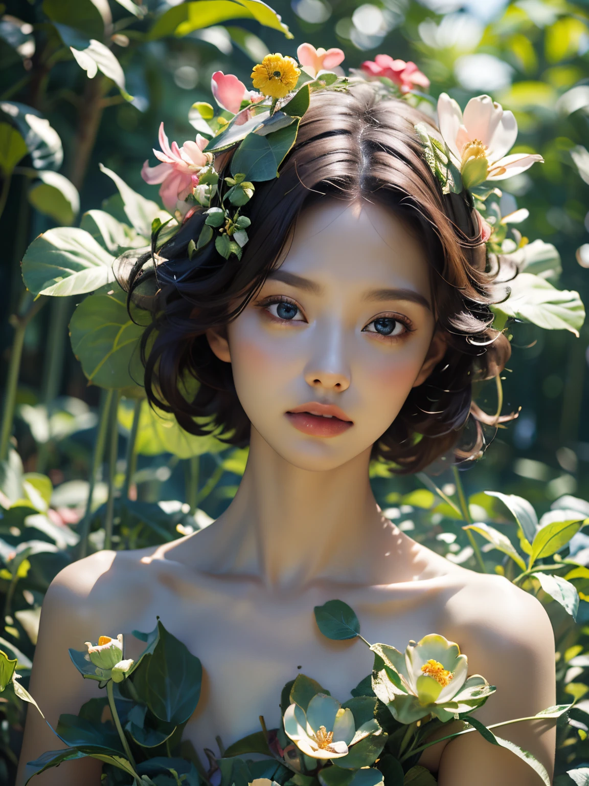 (animation,moving,animated,motion),(a girl in the garden of blooming flowers),(naked)

(best quality,4k,8k,highres,masterpiece:1.2),ultra-detailed,(realistic,photorealistic,photo-realistic:1.37),HDR,UHD,studio lighting,ultra-fine painting,sharp focus,physically-based rendering,extreme detail description,professional,vivid colors,bokeh

(landscape, botanical garden, colorful flowers in full bloom),(fractal art:1.1, abstract, psychedelic, vibrant),(soft,hazy,pastel colors),(golden-hour lighting, gentle sunlight filtering through trees, delicate shadows)