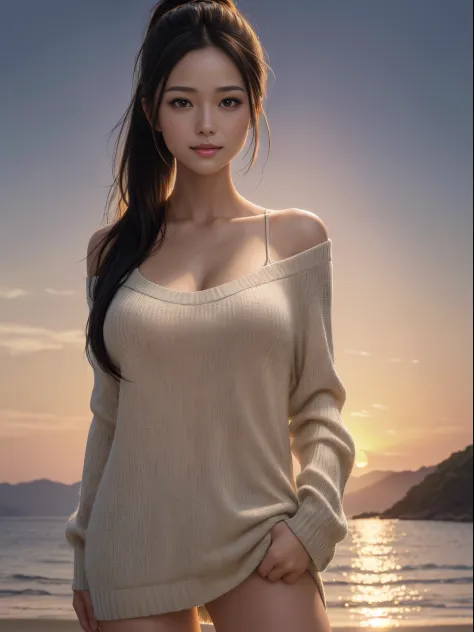 top-quality, Ultra high definition, Supreme depiction, Top resolution, ​masterpiece, (Ultra-realistic:1.4), (Dazzling sunset lig...