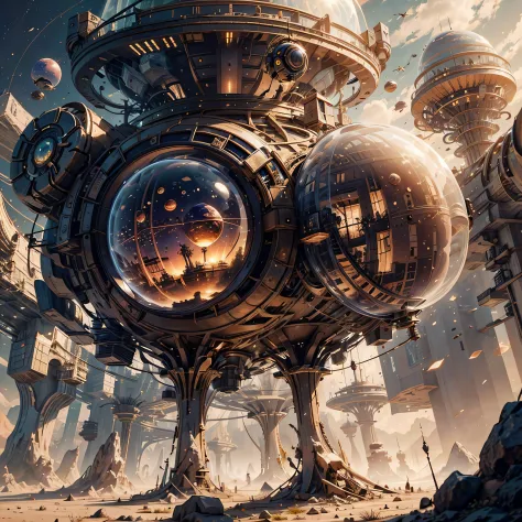 colliding_worlds, clockwork, ((spherical)), in_space, hourglass_background