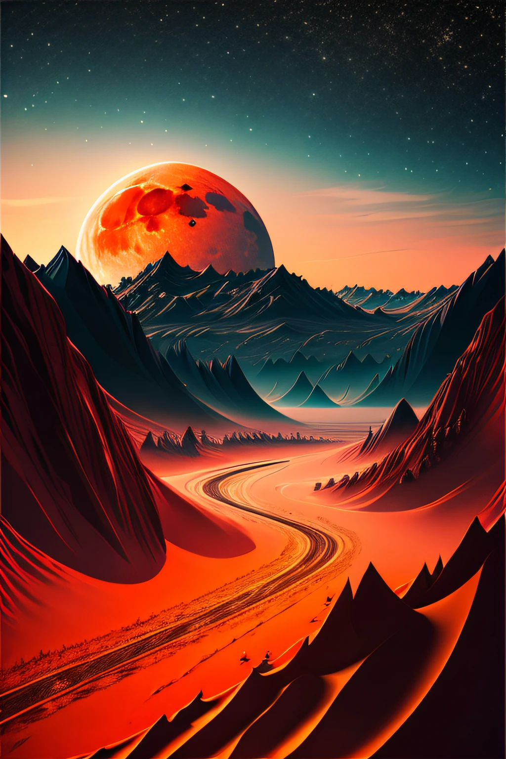 generate-an-image-of-a-red-moon-rising-over-a-distant-planet-or-moon