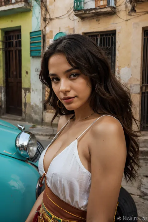 A stunning Cuban woman, her personality reminiscent of the timeless charm of Havana. Her eyes, filled with stories, eyes are a light shade of green, exuding wisdom with a touch of mischief. Her lips, rich and red, mirror the vitality of Cuban culture. Her ...