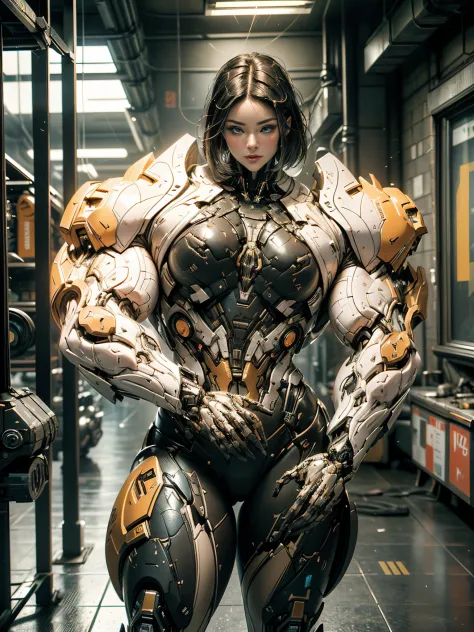 Cinematic, hyper-detailed, and insanely detailed, this artwork captures the essence of the girl with breathtaking beauty. The color grading is beautifully done, enhancing the overall cinematic feel. Unreal Engine brings her anatomic cybernetic muscle suit ...
