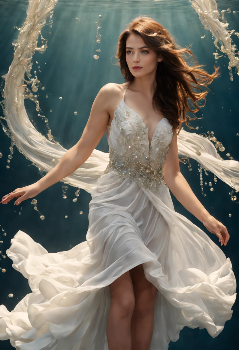 امرأة جميلة, الوضع الديناميكي, حركة سلسة, (ماء, white dress with ماء pearls, stream of ماء, controlling ماء:1.2), ابتسامة خفية, جسم كامل, القيمة المطلقة رقيقة ,وجه فائق التفاصيل, عيون مفصلة, متوهجة الجلد, شفاه لامعة , رأس, حواجب كثيفة, خلفية مفصلة, تدرجات الأزرق, جو أثيري, , (الفن الرسمي, خلفية الوحدة 8K, مفصلة للغاية, جميلة وجمالية, الجزء الرئيسي ,جودة أفضل:1.3)