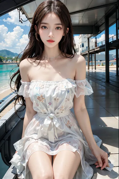 Sweet girl clothes4,strapless dress,jewelry, red lips, mature female, makeup, Big eyes. Pretty eyes, ((Random shooting angles)), (best quality, masterpiece:1.2), ultra-detailed, (realistic:1.37), beautiful, youthful, glamorous model with (detailed eyes, de...