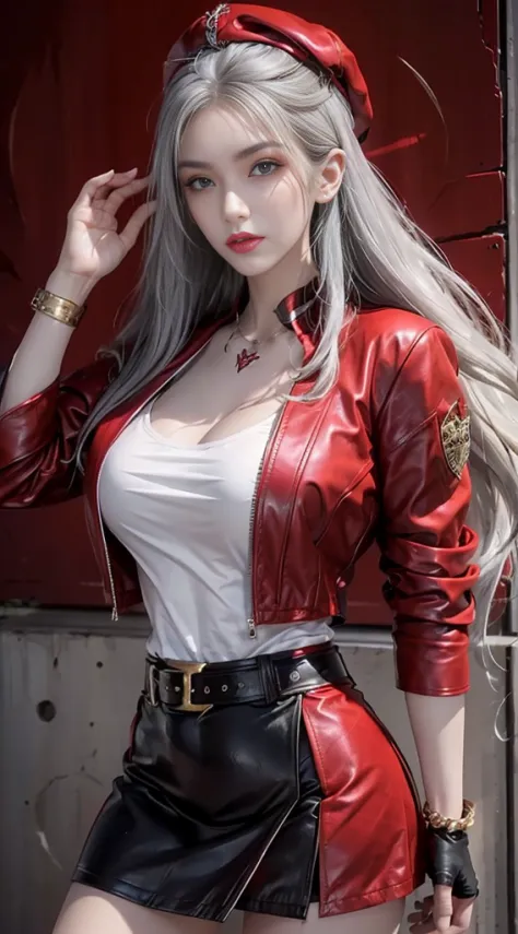 full body Esbian, of the highest quality, Intricately detailed skins, Shiny skin, Shiny hair, pale complexion，Colossal tits ,Big...