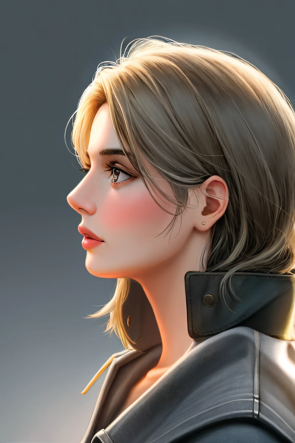 (best quality, highres, realistic:1.37), (portrait:1.1), (studio lighting), orthogonal profile picture, straight profile picture, detailed facial features, symmetric face, flawless skin, well-defined jawline, deep-set eyes, sharp eyebrows, luscious lips, natural-looking makeup, minimalistic background, soft color palette, balanced lighting,foto de perfil ortogonal, profile photo without tilt