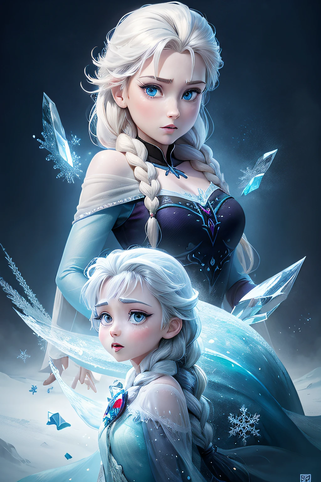 (official art , animated , frozen movie , top quality add frozen title )