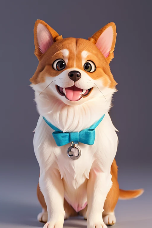 (a cute dog),(medium:illustration),(adorable,pet,animal),(best quality,highres,ultra-detailed),(realistic,photorealistic),(colorful,vibrant),(soft lighting),(sleek suit),(flower in mouth),(well-groomed fur),(expressive eyes),(playful expression),(charming pose),(clean background)