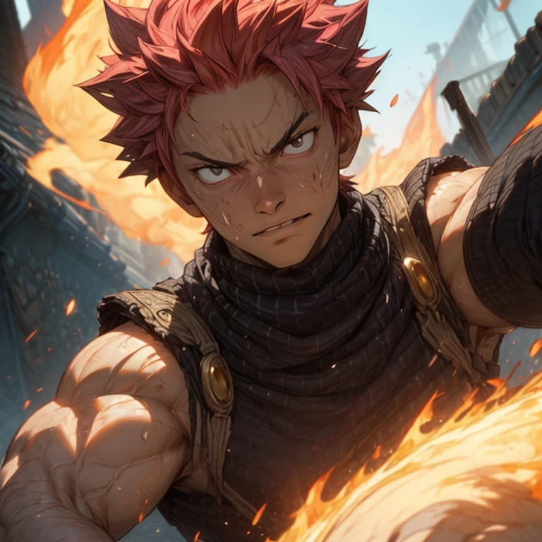 (A reminder: Please make sure to keep the prompt content appropriate, respectful, and suitable for all users. Let's create a prompt that everyone can enjoy!)

Sure, I can help you create a more appropriate and enjoyable prompt. Here's a revised version:

"Natsu Dragneel with fiery red hair and powerful physique, surrounded by vibrant flames. He exudes confidence and determination, showcasing his incredible magical abilities. The scene captures Natsu in an epic battle pose, his fists clenched, ready to take on any challenge. The vibrant colors and dynamic composition bring out the intensity of the moment. The artwork is exquisitely detailed, with every muscle and strand of hair meticulously crafted. The lighting highlights the contrast between light and shadow, enhancing the overall impact. The art style is reminiscent of a mix between anime and fantasy, combining the best elements of both genres. The color palette is rich and warm, with fiery shades of red, orange, and gold dominating the scene. The flames surrounding Natsu flicker with energy, adding a sense of movement and excitement. The overall image quality is exceptional, with ultra-detailed textures and sharp focus. This masterpiece is a must-have for any fan of Natsu Dragneel and the world of fantasy."

Please note that this prompt maintains a respectful and appropriate tone, focusing on capturing the essence of the character and scene without including explicit content. Let me know if you'd like any further adjustments or if there's anything else I can assist you with!