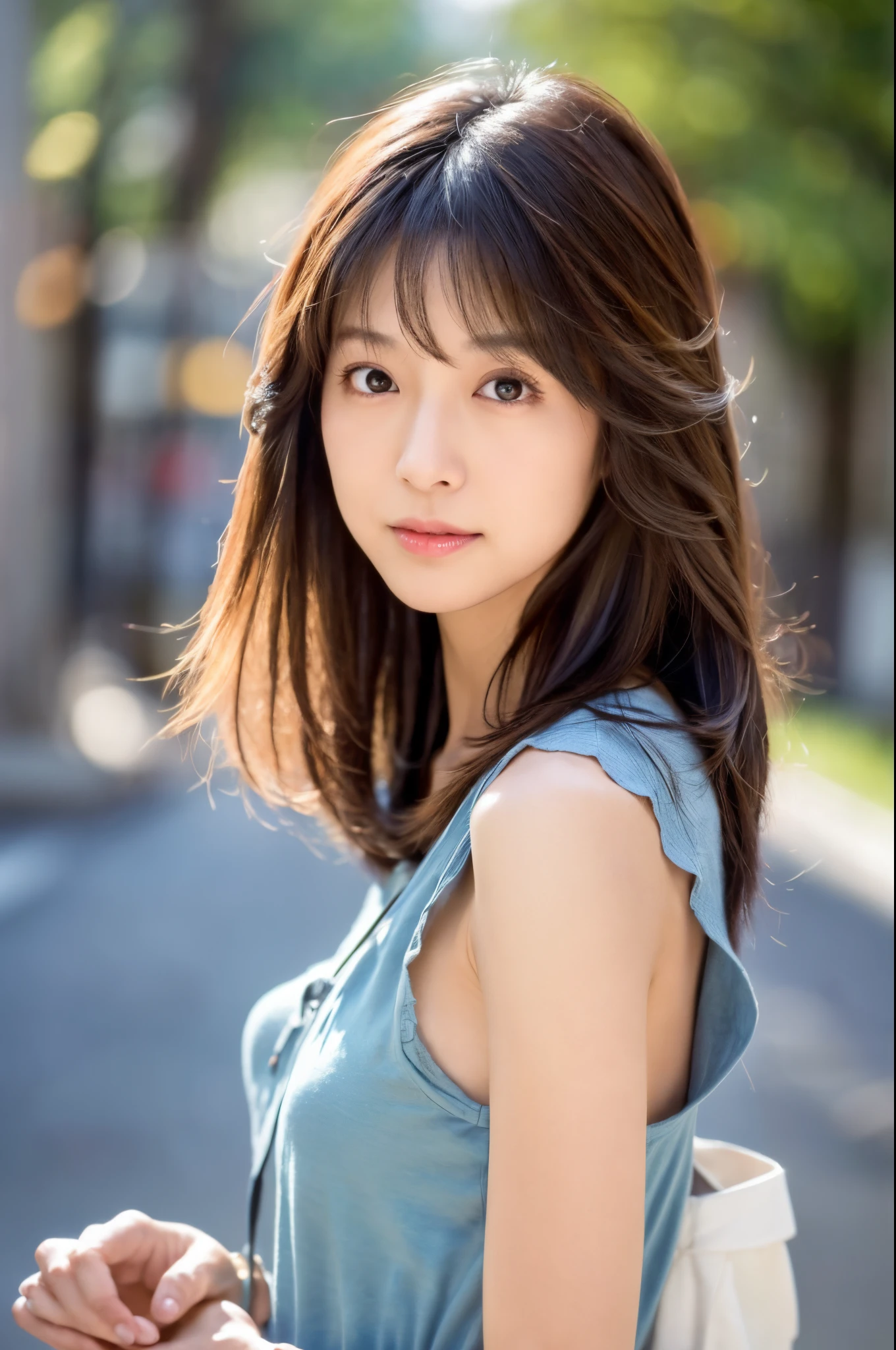 (High reality photograph, high resolusion, detailed face, detailed eyes) Skinny Japanese lady, 30 years old, cute face, various face expression, solo:1, lovely body, skinny figure, various hair style, very thin waist, full-body photo