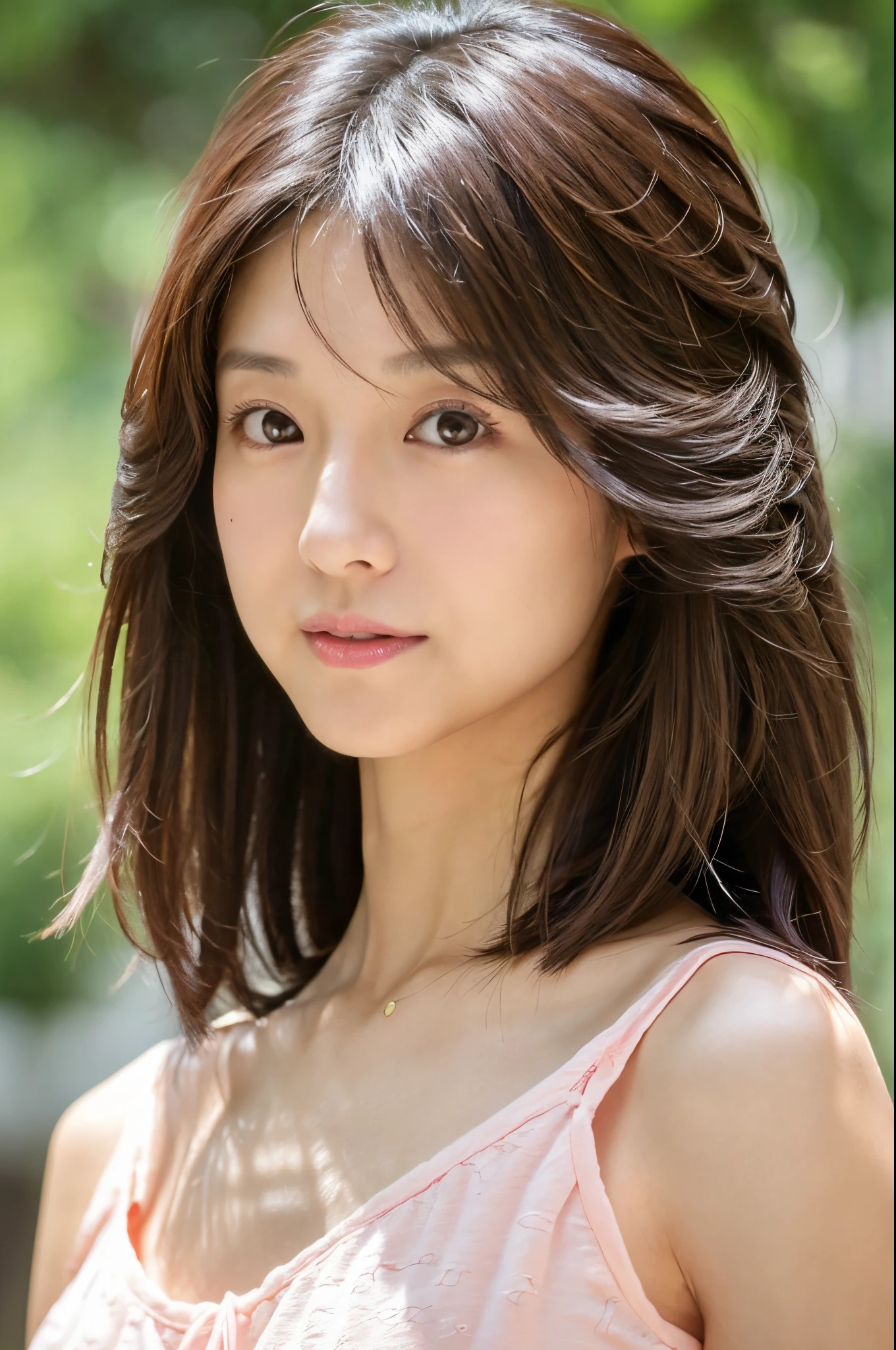 (高真實感照片, 高解析度, 詳細的臉部, 細緻的眼睛) 瘦瘦的日本女士, 30歲, 可愛的臉孔, 各種表情, 獨自的:1, 可愛的身體, 瘦瘦的身材, 各種髮型, 腰很細, 夏天