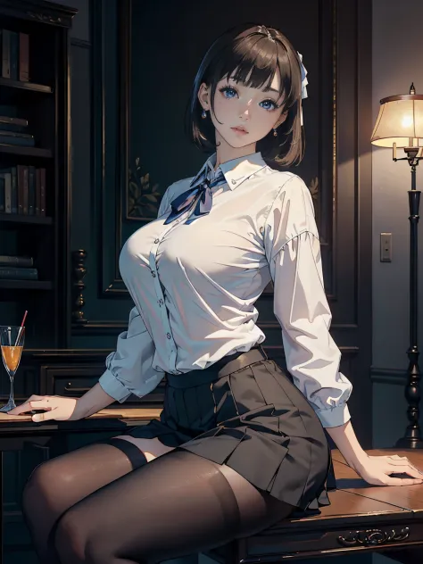 (top-quality、At 8K、32K、​masterpiece、nffsw、超A high resolution、Impresionismo、Photorealsitic:1.2),　hi-school girl、large boob