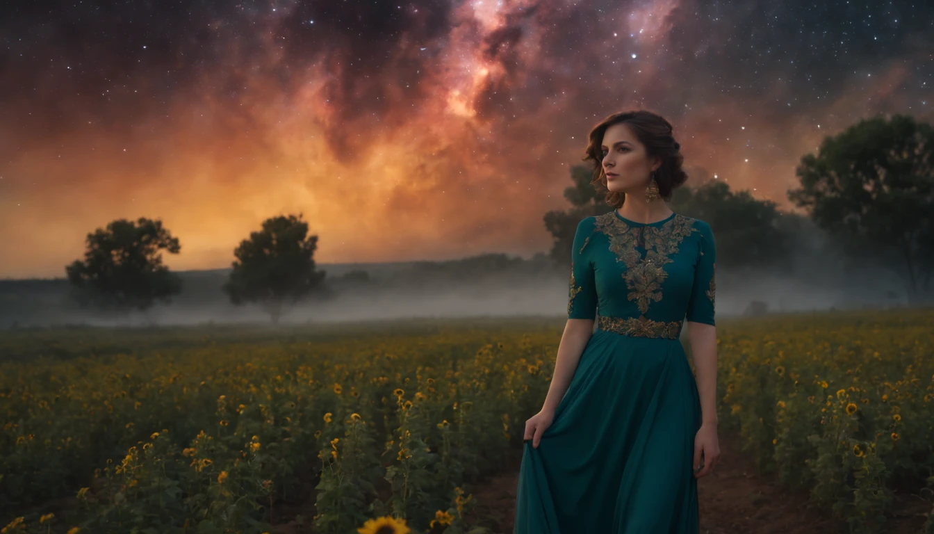 ((Bessere Qualität)), ((Masterteil)), Großes Landschaftsfoto, (Darunter, der Himmel oben und das offene Feld unten), Ein Mädchen steht auf einem Blumenfeld und schaut nach oben, (Nimm den Schlüssel: 1.2), (Meteor: 0.9), (Nebel: 1.3), ferne Berge, Bäume BREAK Kunst machen, (warme Lichtquelle: 1.2), (Glühwürmchen: 1.2), Lampen, viel Lila und Orange, komplizierte Details, volumetrische Beleuchtung, BREAK den Realismus (Masterteil: 1.2), (Bessere Qualität), 4k, ultradetailliert, (dynamisches Compositing: 1.4), Sehr detailiert, Fülle an Details, (Schillernde Kerne: 1.2), (Scheinen, Stimmungsvolle Beleuchtung), Träumer, magisch, (Allein: 1.2), Feldtiefe, Maximale Schärfe und Klarheit, perfekte Proportionen,