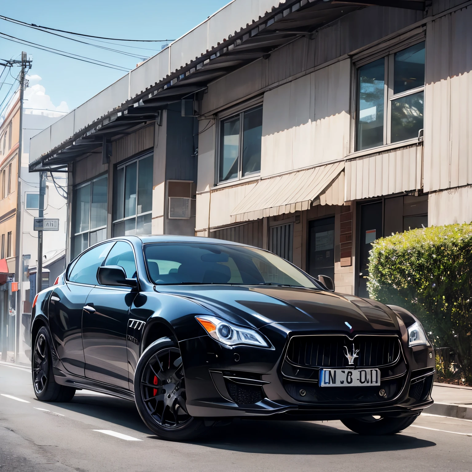 A black Maserati Quattroporte