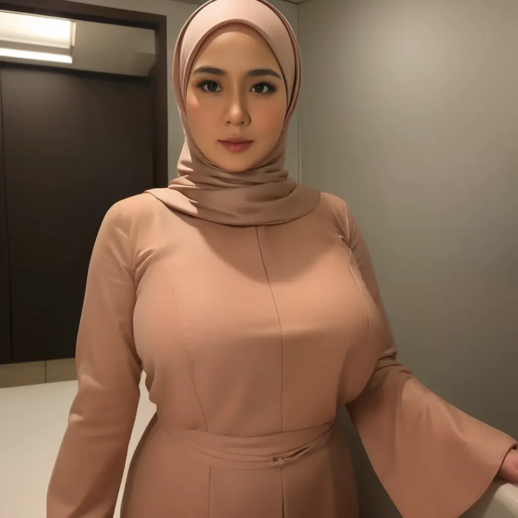 58 years Old, Hijab Indonesian mature woman, Big Tits : 96.9