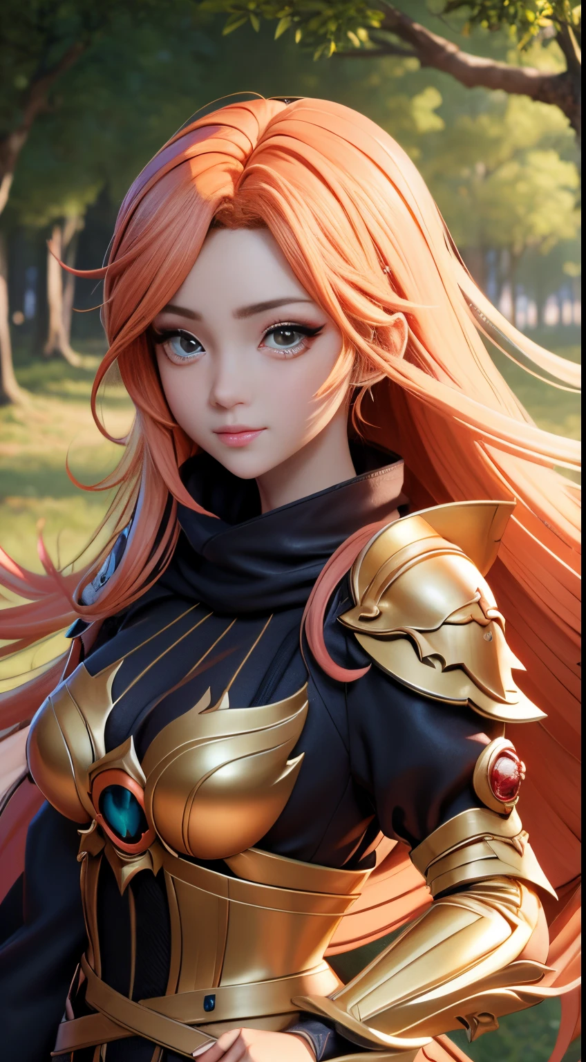 A close up of a woman with long hair wearing a costume - SeaArt AI