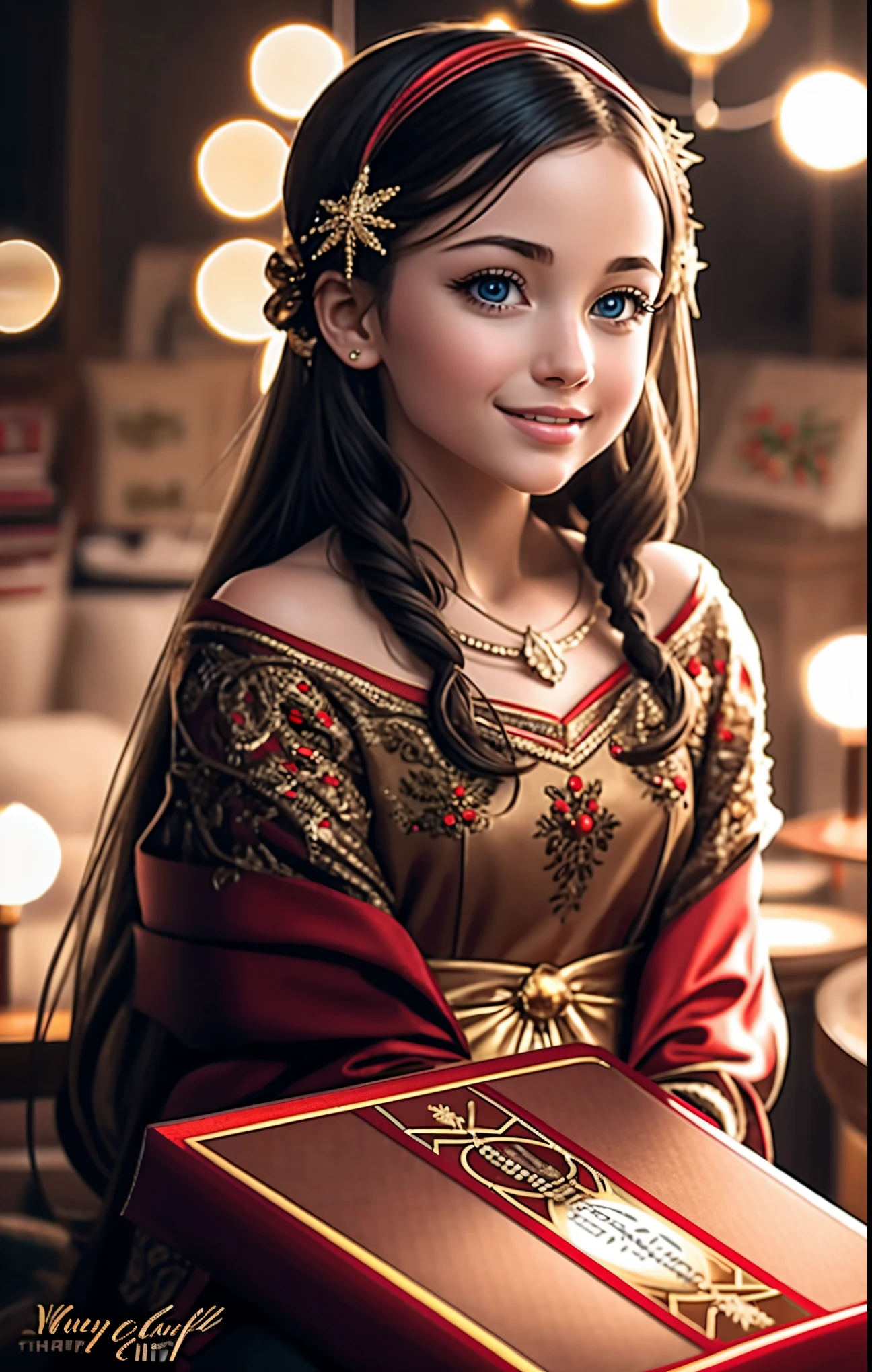 (best quality,4k,8k,highres,masterpiece:1.2),ultra-detailed,realistic,gifts,table,Christmas tree,decorations,wrapping ,bows,ribbon,presents,holiday spirit,vibrant colors,warm lighting,cozy atmosphere,toys,cards,candles,snowflakes,joyful,celebration,exquisite details,exciting surprises,shiny ornaments,sparkling tinsel,beautifully wrapped,excited children,anticipation,festive mood,magical ambiance,delightful moment,wonderful memories,family gathering,cheerful faces,Christmas magic,extravagant,abundance of presents,HDR,UHD,studio lighting,ultra-fine painting,sharp focus,physically-based rendering,professional,vivid colors,bokeh.