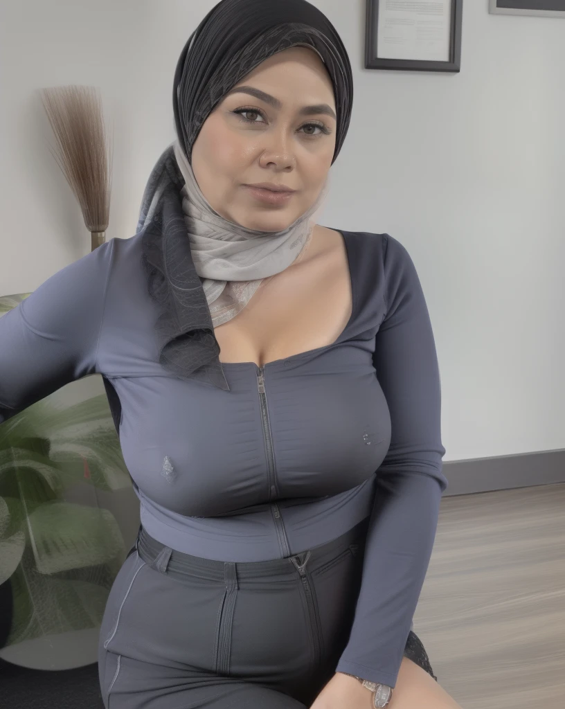 58 years Old, Hijab Indonesian mature woman, Big Tits : 96.9