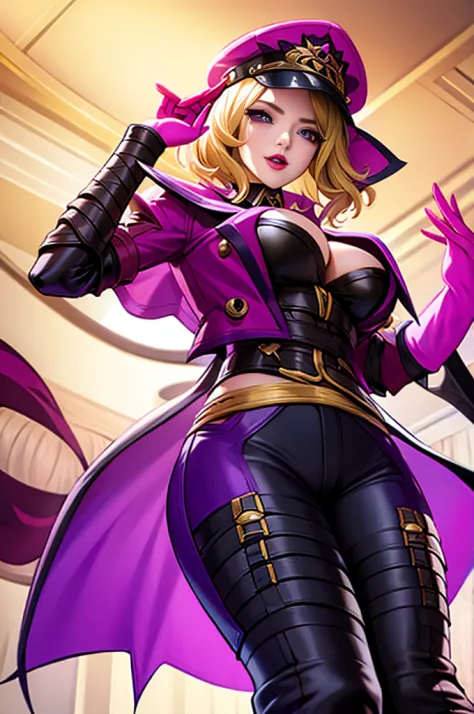 (tmasterpiece, best quality:1.2), complicated details, soul fighter evelyn, 1 sister, cropped jacket, has cleavage, trouser, sho...