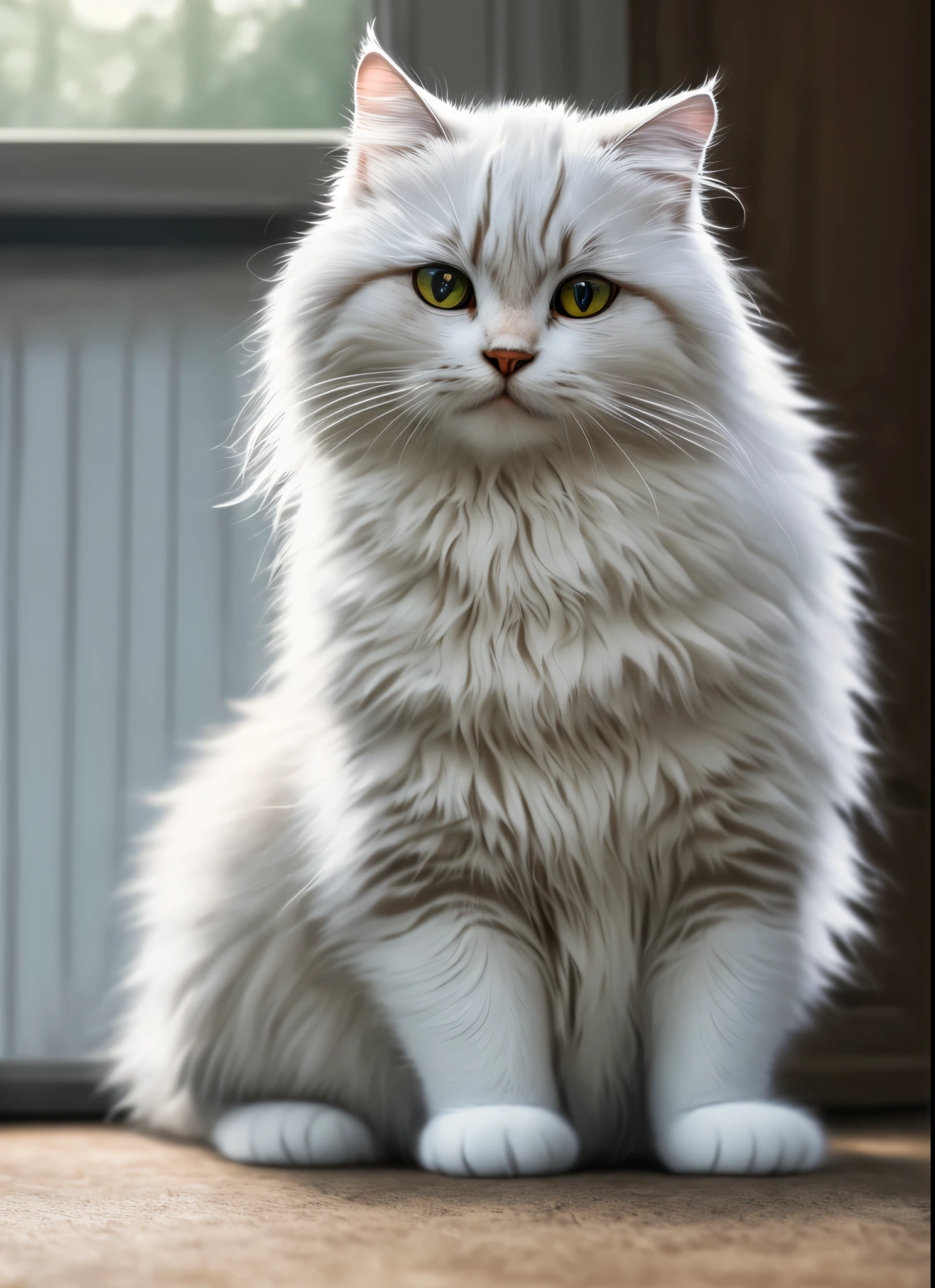 (extremely detaild的 CG unified 8k wallpapers),(tmasterpiece), (Best quality at best), (actual), gentlesoftlighting, white siberian cat