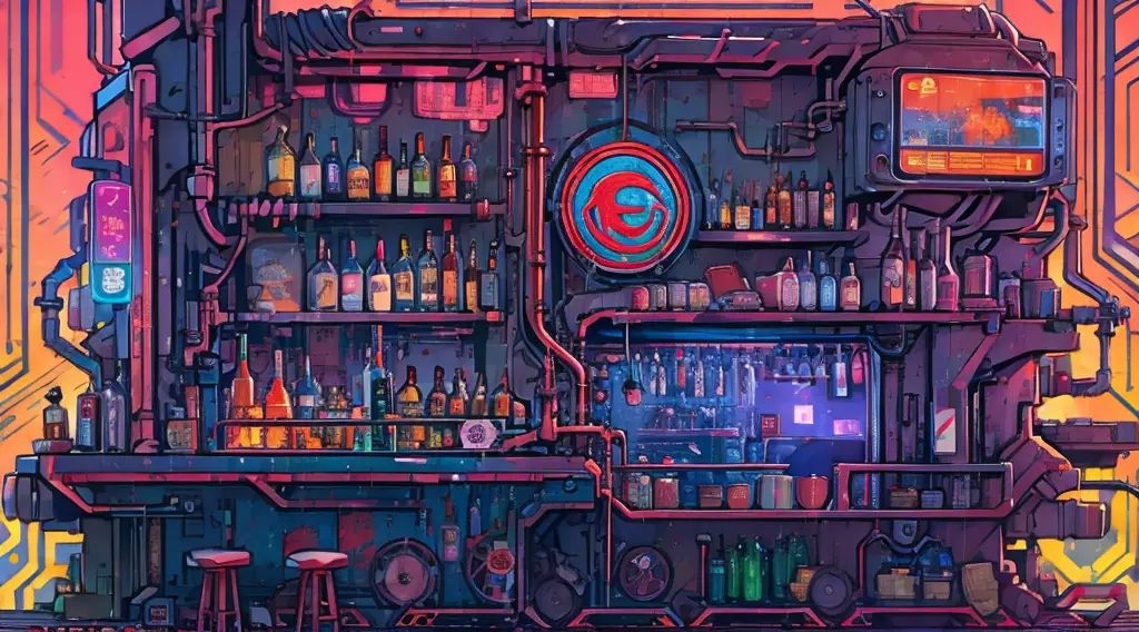 cyberpunk bar