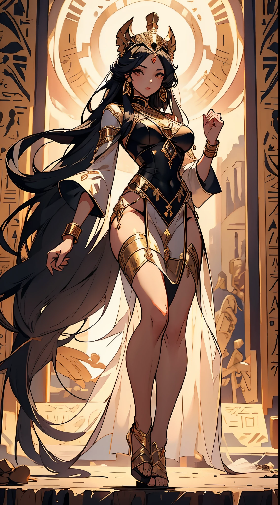 إلهة مصرية في الملابس الداخلية, مودين آو داي, جسم كامل, التشريح المثالي, تركزت الضوء, متحرك, مفصلة للغاية, تحفة, 8 ك,