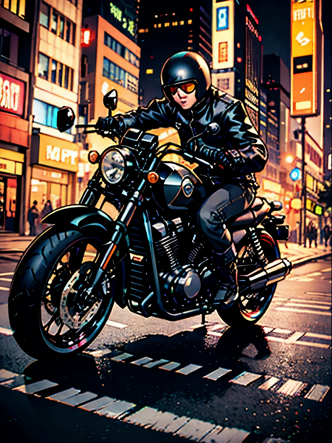 Street motorcycle, high resolution, clear details