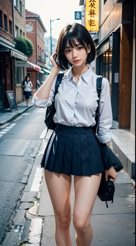 ((Dressing:1.8)), (((skirt rift:1.8, Showing the camera everything about the girl&#39;s panties:1.8))) (((shool uniform:1.8, Dar...
