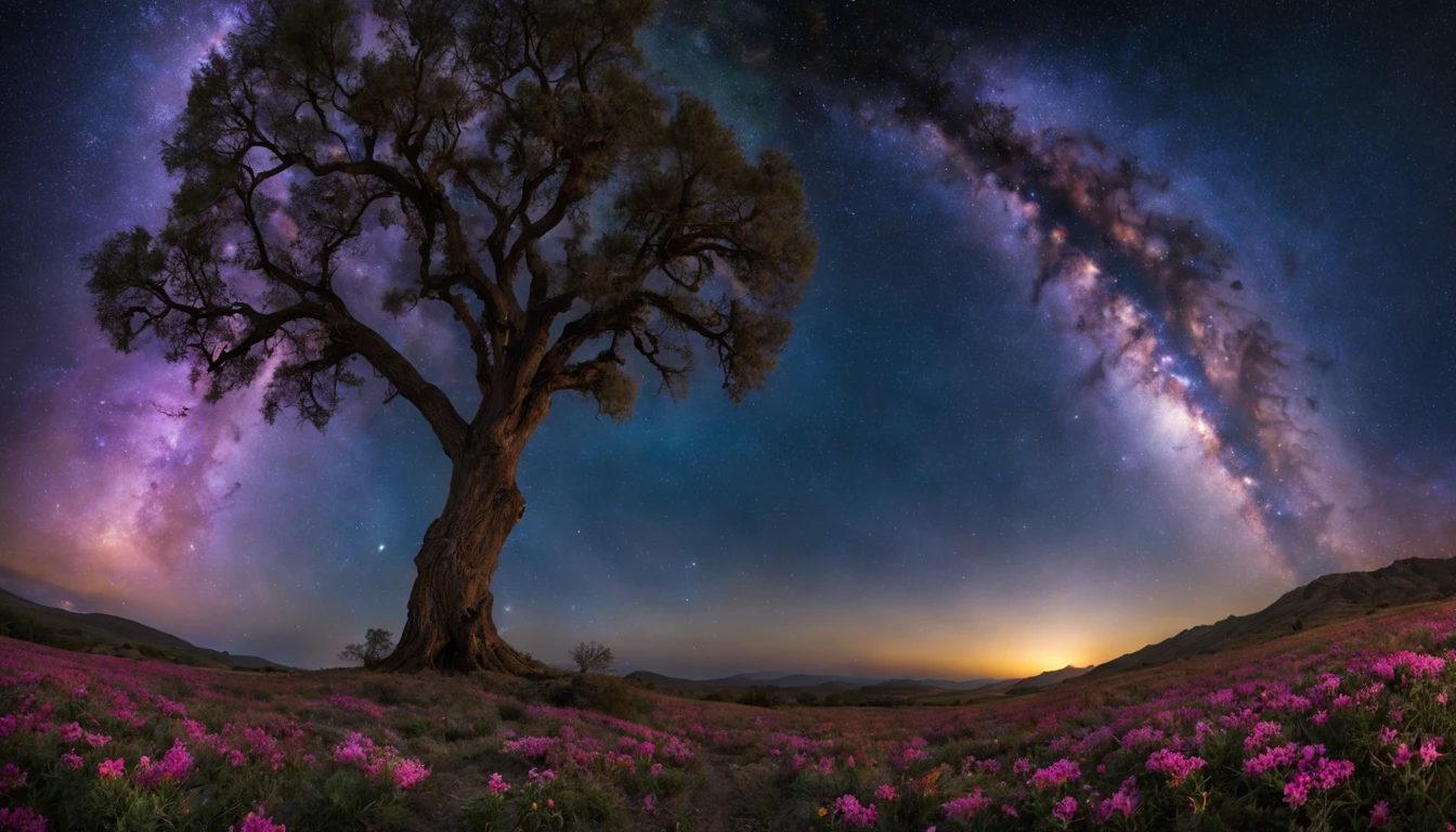 Oktane, Himmel, Stern (Himmel), Landschaft, Himmel Sterndo, Nacht, 1 Mädchen "Brünette Baccarin", Himmel noturno, Allein, draußen, Gebäude, Wolke, Milchstraßen, sitzend, Baum, lange Haare, Stadt, Silhouette, Landschaft urbana, fotografia de Landschaft expansiview from below with a view of the sky and desert beloirl standing in a field of flowers looking up))), (Nimm den Schlüssel: 1.2), (Sternschnuppe: 0.9), (Nebel: 1.3), entfernter Berg, Baum BREAK production art, (Warme Lichtquelle: 1.2), (PiriLampenlichto: 1.2), Lampenlicht, lila und orange, komplizierte Details, Volumenbeleuchtung, Realismus-BRUCH (Meisterteil: 1.2) (Bessere Qualität), 4k, ultradetailliert, (dynamische Konfiguration: 1.4), Sehr detaillierte und farbenfrohe Details, (schillernde Kerne: 1.2), (helle Beleuchtung, Stimmungsvolle Beleuchtung), Träumer, magisch, (allein: 1.2)