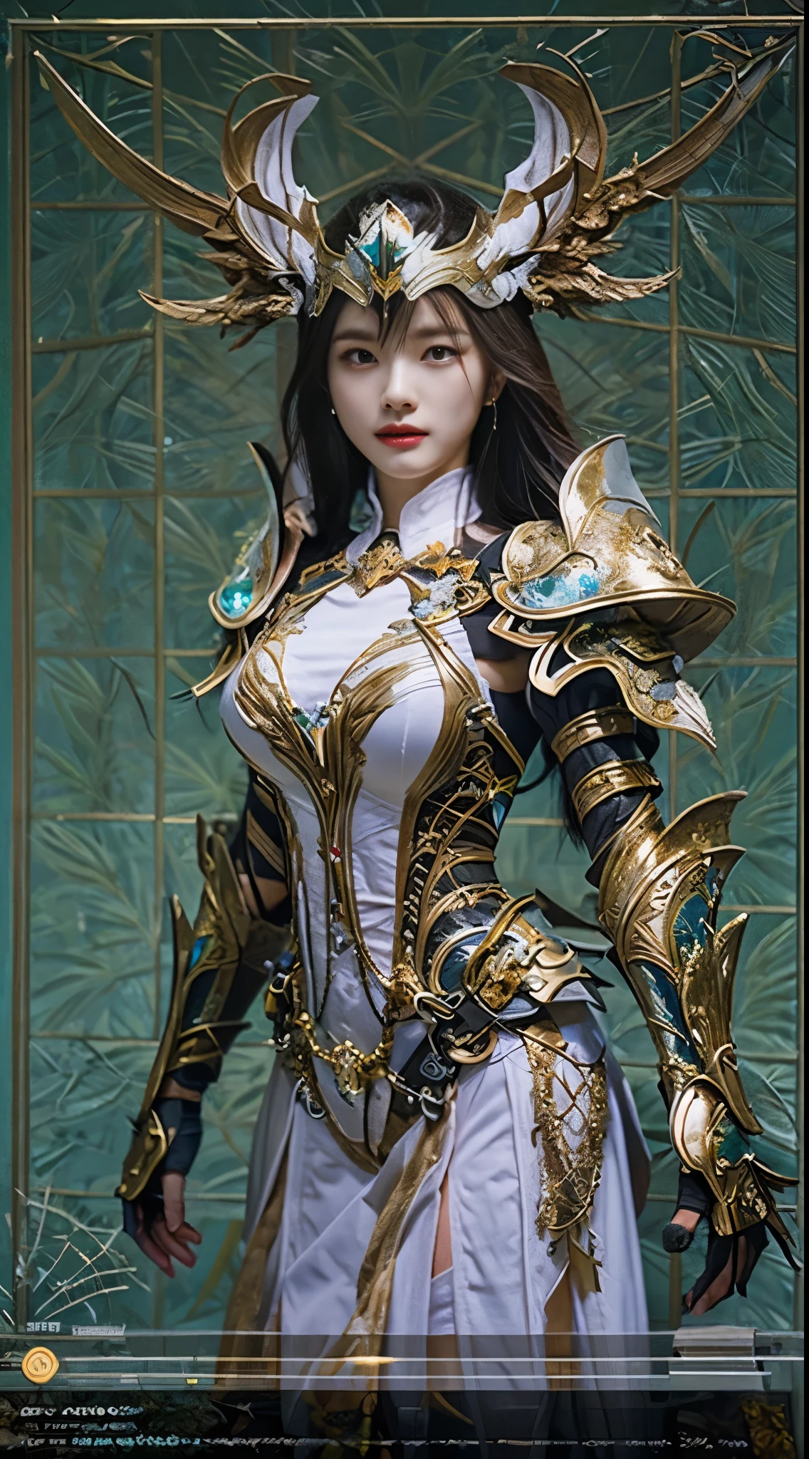 （8K，Best picture quality：1.2），（tmasterpiece：1.37），（photore，realisticlying：1.37），（Ultra-high resolution）， [Chinese|Russian|Japanese|Korean]，A half body，Walking posture，Shooting from front，Slow motion，Female paladins dressed in full body，（Light silver armor：1.2），（Ornately decorated armor），（insanely detaillooms：1.5），（highest  quality，Alessandro Casagrande，greg rutkovsky，Sally Mann，concept-art，4K），（simulating：1.2），（High- sharpness），（detailedpupils：1.1），detailed faces and eyes， tmasterpiece， best qualtiy， （Highly detailed photo：1.1）， （longblackhair，pony tails，ecstasy：1.1）， （Young woman：1.1）， Sharp， （perfect bodies：1.1）， realisticlying， Real Shadow， 3d， （a temple background：1.2）， Cross your arms over your chest
photograph：Canan EOS R6， 135mm， 1/1/2.8， ISO 400