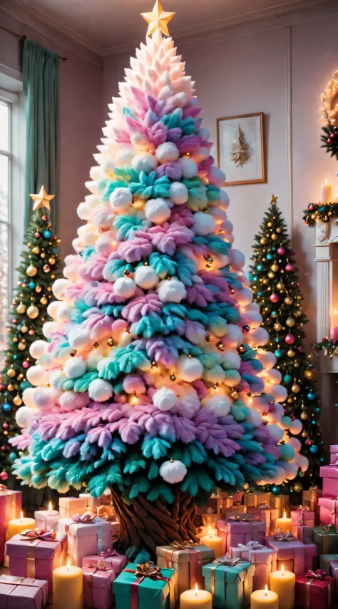 棉花糖圣诞树 A cotton candy Christmas tree