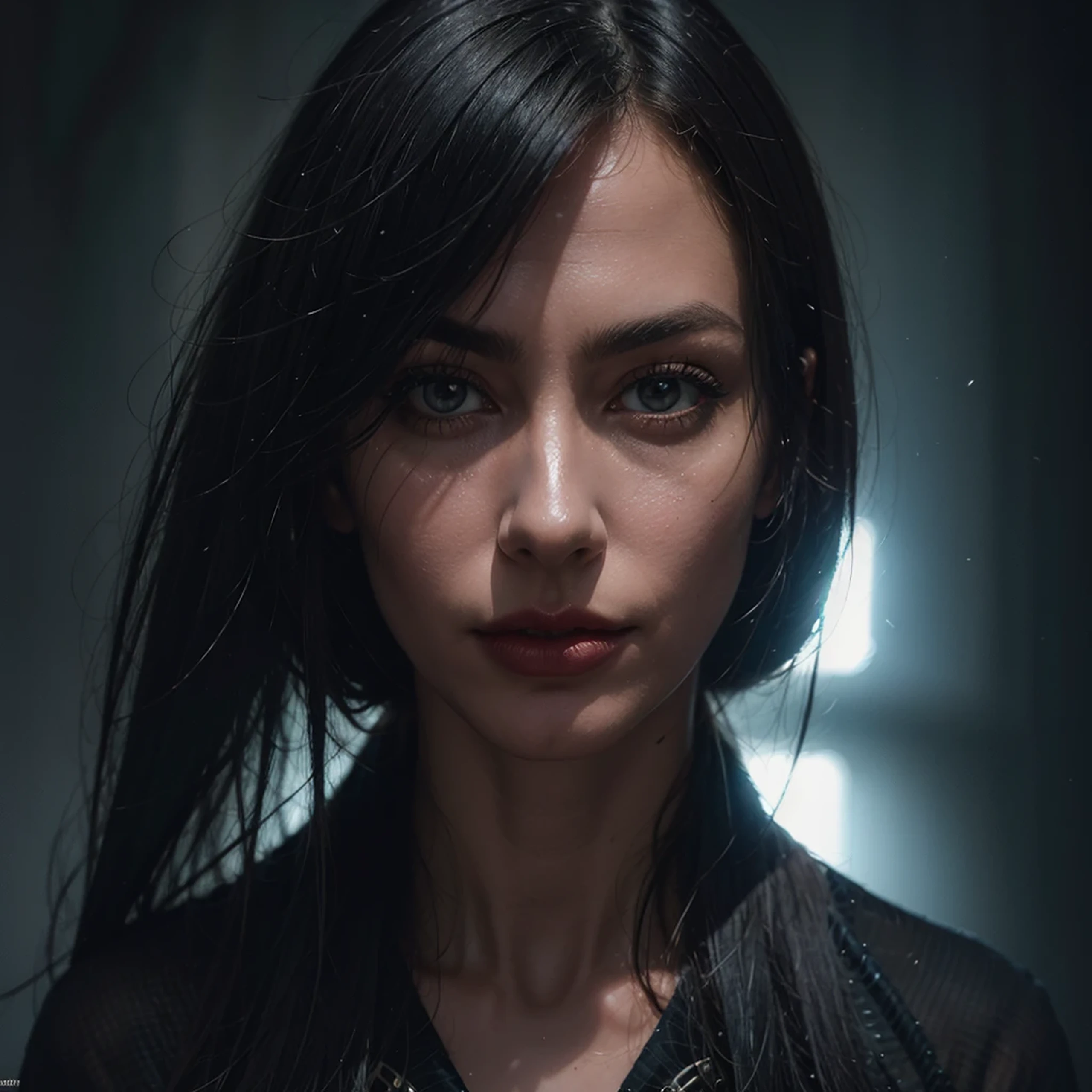 Surrealistic portrait: Create a portrait of a character by mixing realistic and surreal elements. For example, you can combine the human face with elements of animals, plants or inanimate objects.front focus), (in the dark:1.6), portrait, fantasy art, realistic photo, dynamic lighting, artstation, poster, volumetric lighting, very detailed faces, 4 k, award-winning