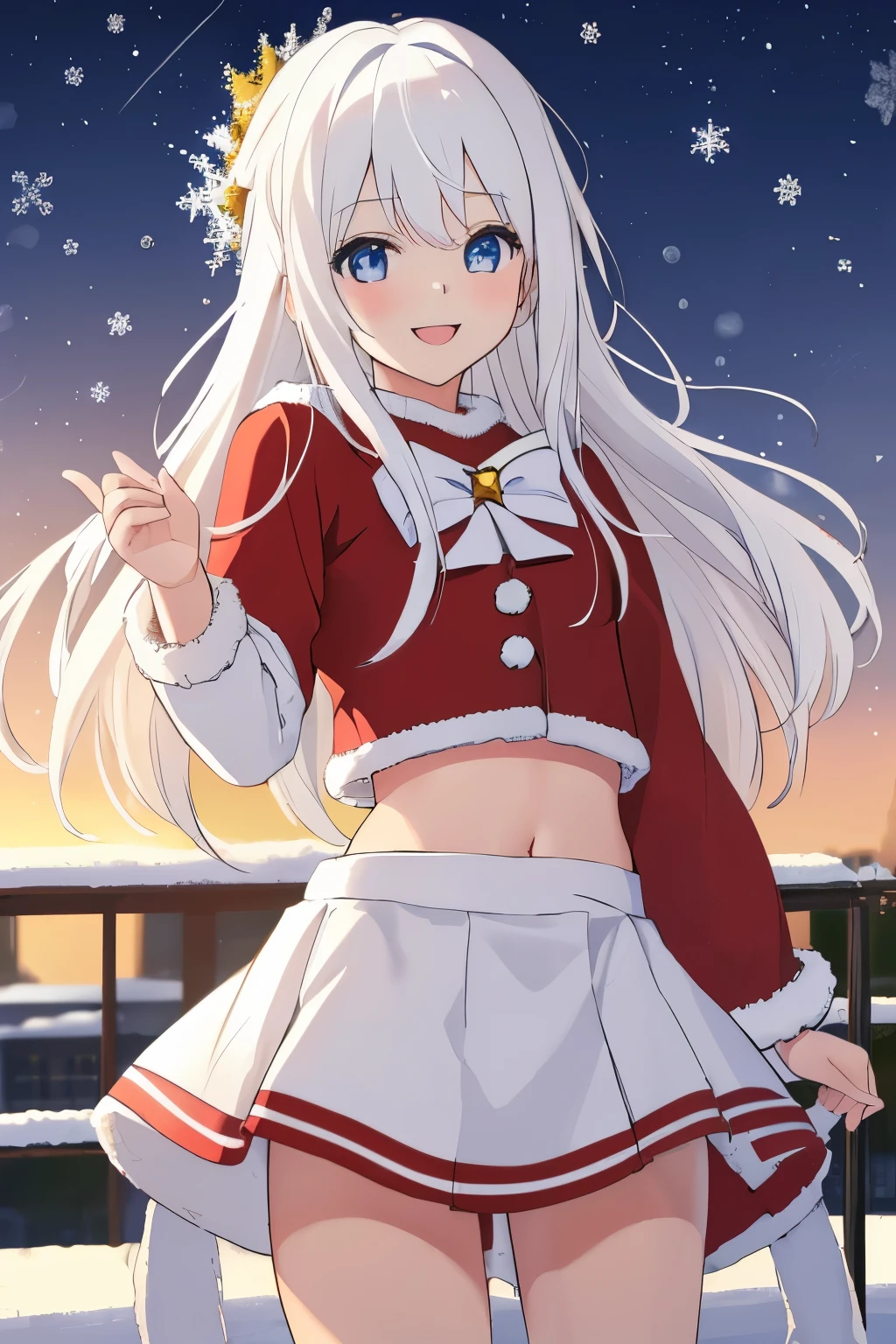 A close up of a person in a uniform with a snow background - SeaArt AI