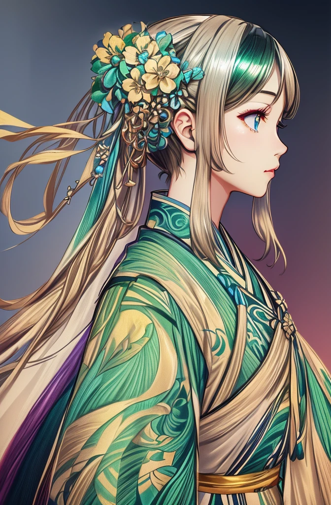 1girl, (shiny skin:1.2), detailed Gorgeous and sexy Hanfu, detailed Colorful hair ornaments, exquisite and delicate eyes, BREAK, country road background, clear blue sky, detailed background, Studio Ghibli Style, Ghibli color, Miyazaki Hayao style, Makoto Niitsu and Makoto Shinkai style, extremely detailed, highest detailed, detailed intricate, vivid color, (best quality, masterpiece, Representative work, official art, Professional, unity 8k wallpaper:1.3)