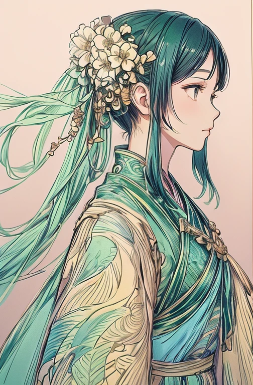 1girl, (shiny skin:1.2), detailed Gorgeous Hanfu, detailed Colorful hair ornaments, exquisite and delicate eyes, BREAK, (detailed country view, clear blue sky), detailed background, (Studio Ghibli Style, Ghibli color, Miyazaki Hayao style, Makoto Niitsu and Makoto Shinkai style:1.3), extremely detailed, highest detailed, detailed intricate, vivid color, (best quality, masterpiece, Representative work, official art, Professional, unity 8k wallpaper:1.3)