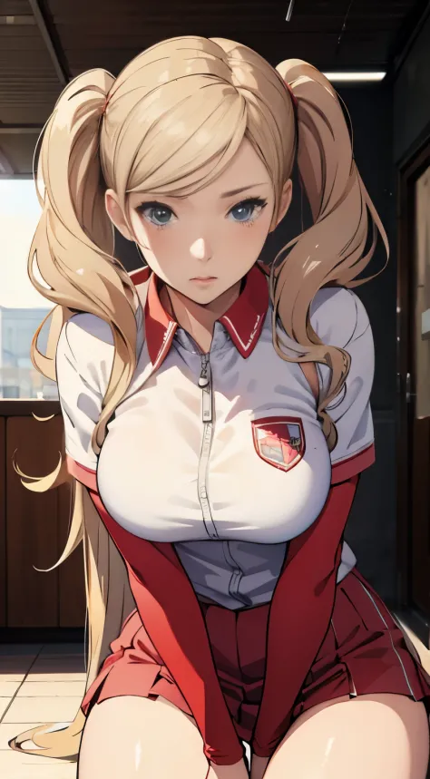 (((masterpiece))), HD 4k res image, no blur, Ann Takamaki, innocent, outdoor, wearing school uniform