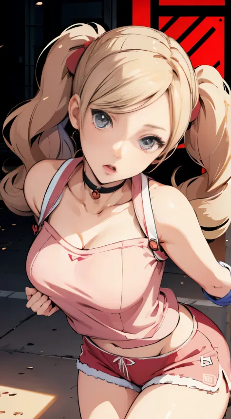 (((masterpiece))), HD 4k res image, no blur, Ann Takamaki, innocent, outdoor, wearing oversized Sweaters and shorts
,