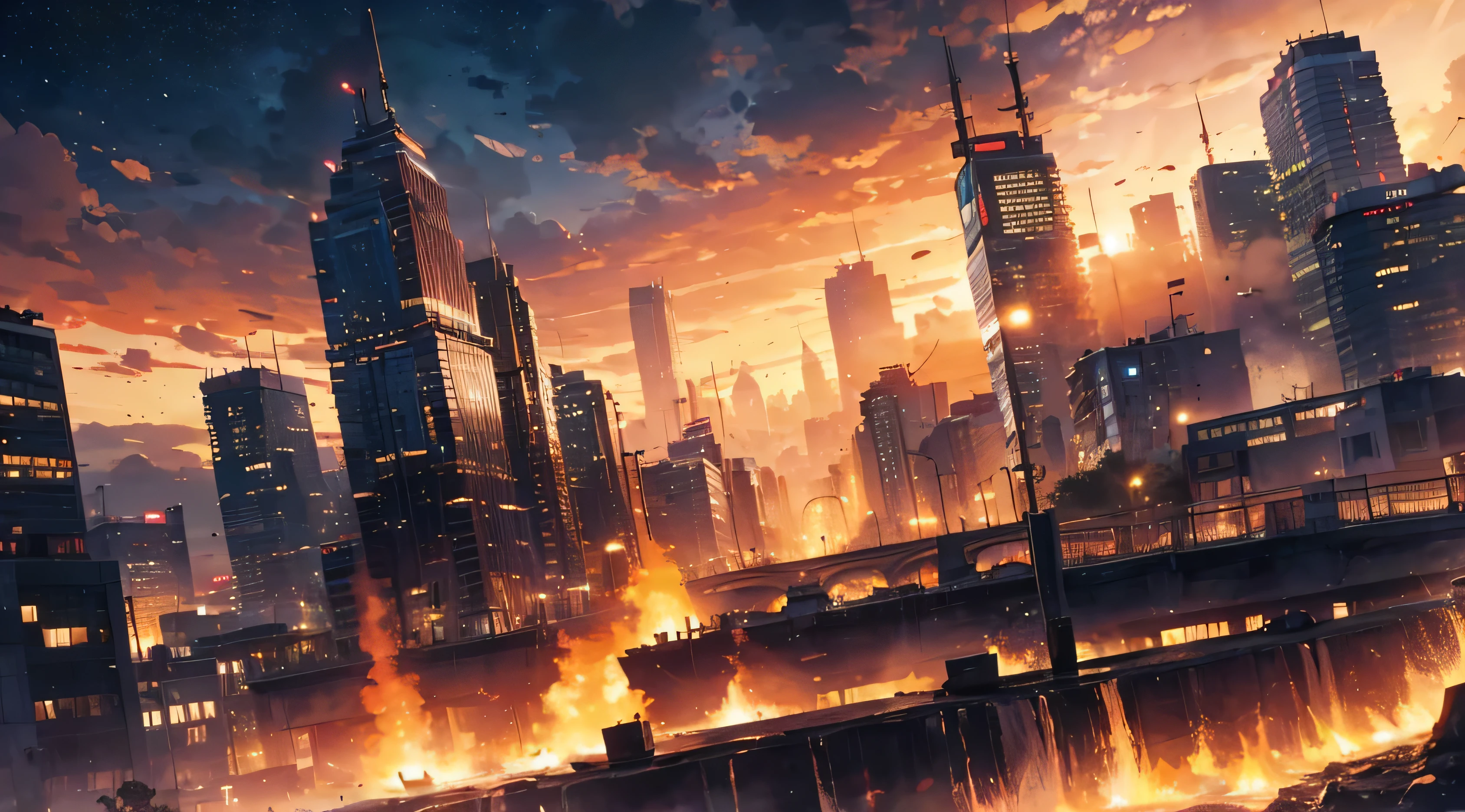 Burning City, chaos, Apocalypse