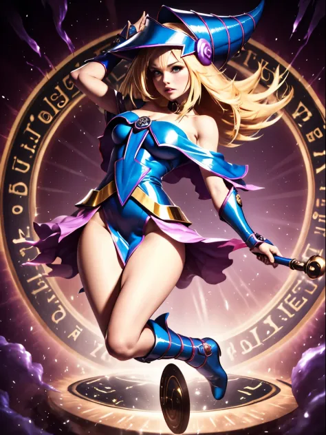ultra-detailed, extremely detailed, masterpiece, highest quality, best quality, absurdres, highres, dark magician girl, (1girl:1...