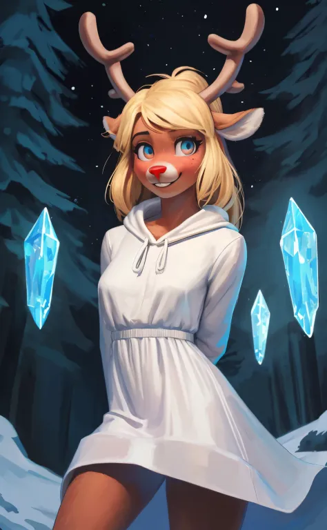 [noelleholiday], [Deltarune], [Uploaded to e621.net; (Pixelsketcher), (wamudraws), (woolrool)], ((masterpiece)), ((HD)), ((highres)), ((solo portrait)), ((furry; anthro)), ((detailed fur)), ((detailed shading)), ((beautiful render art)), ((intricate detail...