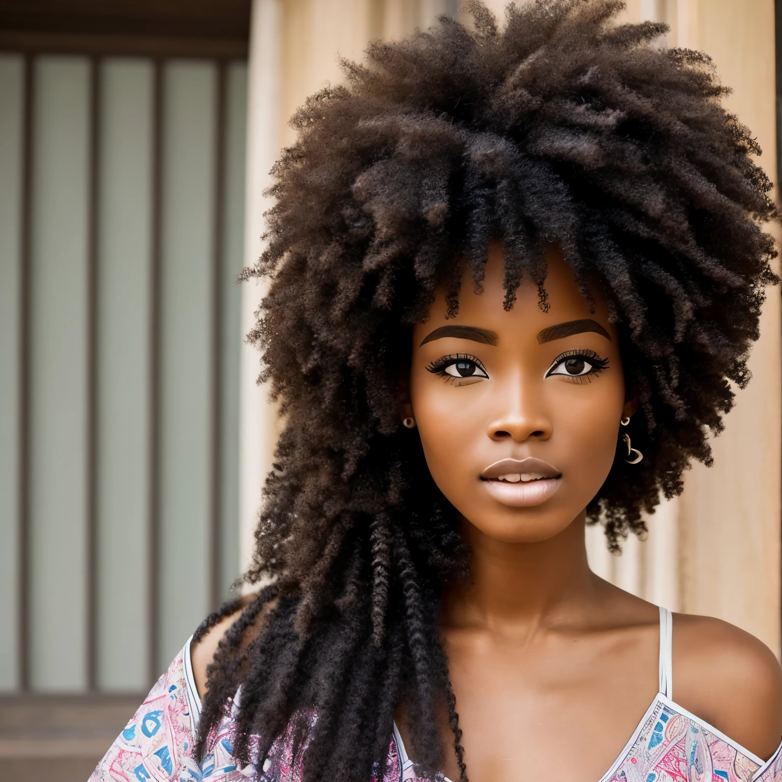 Origine afro asiatique, arabes et espagnol avec des long cheveux et des