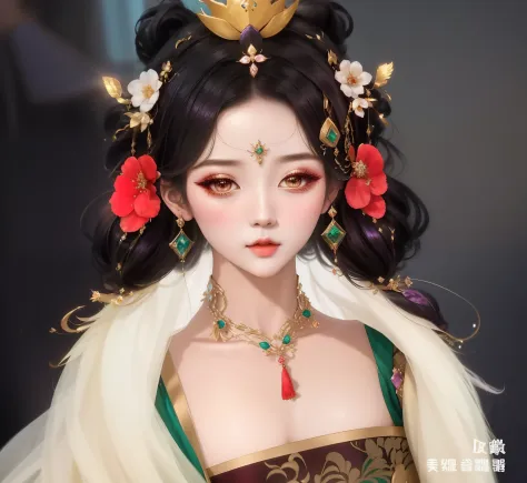 Close-up of woman with bird on head, Inspired by Lan Ying, inspired by plum trees, beautiful fantasy empress, 宮 ， A girl in Hanfu, Inspired by Du Qiong, Inspired by PwC, Popular topics on cgstation, drank, 《genshin impact》Zhongli’s impact on CITIC》Ke Qingy...