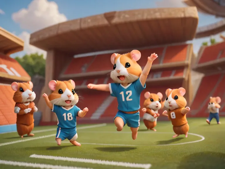 (hamsterサッカー),サッカーボールを追いかけるhamster,run,football uniform,football stadium background,​masterpiece,top-quality,fluffy hamsters,all...