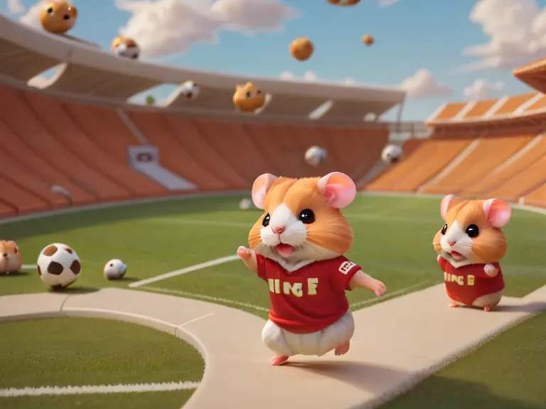 (hamsterサッカー),サッカーボールを追いかけるhamster,run,football uniform,football stadium background,​masterpiece,top-quality,fluffy hamsters,all...