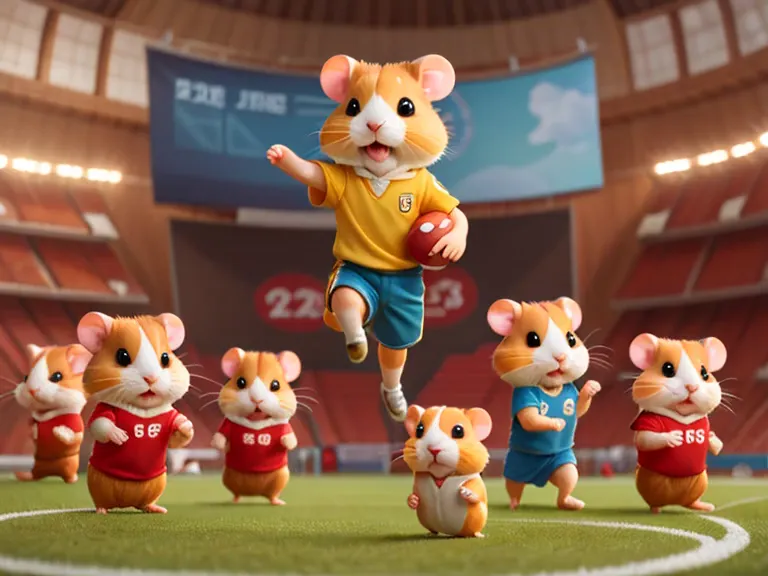 (hamsterサッカー),サッカーボールを追いかけるhamster,run,football uniform,football stadium background,​masterpiece,top-quality,fluffy hamsters,all...