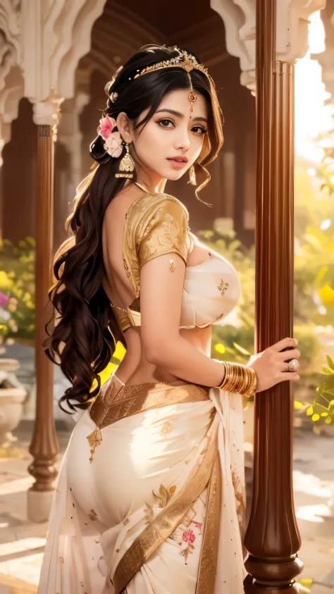 Beautiful face, big boobs, show nipple,long hair Indian girl