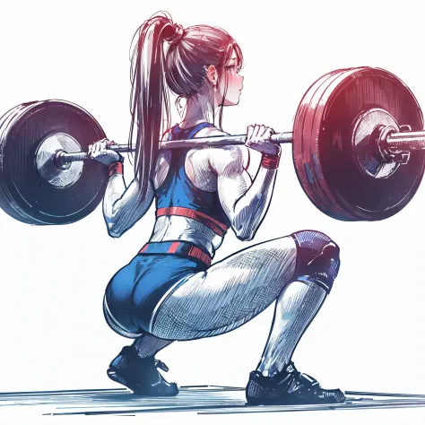 (Best Quality, masutepiece),ultra detailed photographic,1girl in, Female weightlifters ,Large breasts,nice legs,At the weightlifting venue,Detailed beautiful face,Beautiful eyes,detailed hairs,detailed  clothes,Detailed realistic skin,Cool,Dynamic Angle,pr...