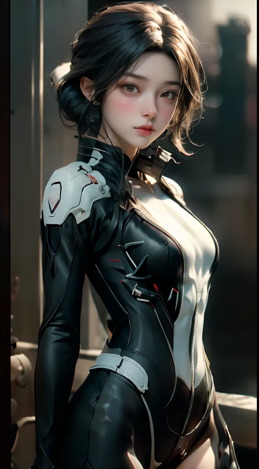 ((Best quality)), ((masterpiece)), (detailed:1.4), 3D, an image of a beautiful cyberpunk female,HDR (High Dynamic Range),Ray Tracing,NVIDIA RTX,Super-Resolution,Unreal 5,Subsurface scattering,PBR Texturing,Post-processing,Anisotropic Filtering,Depth-of-field,Maximum clarity and sharpness,Multi-layered textures,Albedo and Specular maps,Surface shading,Accurate simulation of light-material interaction,Perfect proportions,Octane Render,Two-tone lighting,Wide aperture,Low ISO,White balance,Rule of thirds,8K RAW,